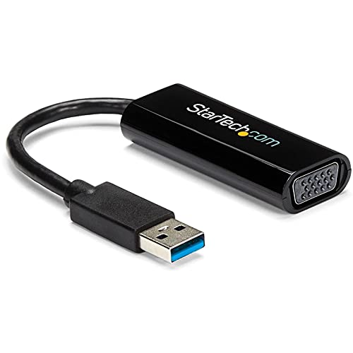 StarTech.com USB 3.0 auf VGA Adapter - Schlankes Design - 1920x1200 Bildauflösung - Externe Video und Grafikkarte - Display Adapter für VGA Monitore - Unterstützt Windows (USB32VGAES) von StarTech.com