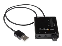 StarTech.com USB Audio Adapter - Externe USB Soundkarte mit SPDIF Digital Audio und Stero Mic - Schwarz, 5.1 Kanäle, 24 Bit, 91 dB, USB von StarTech.com