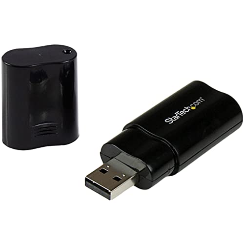 StarTech.com USB Audio Adapter - USB auf Soundkarte in Schwarz - Soundcard mit USB (Stecker) und 2x 3,5mm Klinke von StarTech.com