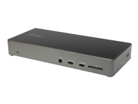 StarTech.com USB-C Dock - Triple 4K Monitor USB Typ-C Docking Station - 100W Power Delivery 3.0 - DP 1.4 Alt Mode & DSC, 2x DisplayPort 1.4/HDMI 2.0 - 6xUSB (2x 10Gbps) - Windows/Chrom, Kabelgebunden, USB 3.2 Gen 2 (3.1 Gen 2) Type-C, 100 W, 3,5 mm, 10,100,1000 Mbit/s, 10BASE-T, 100BASE-TX, 1000BASE-T von StarTech.com