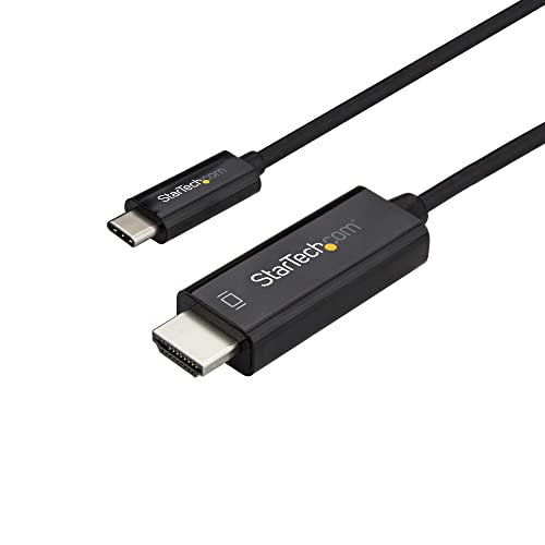 StarTech.com USB-C HDMI Kabel 1m - USB-C Video Adapter - UHD 4K 60 Hz - DP 1.2 Alt Mode HBR2 - USB-C HDMI Audio - HDMI 2.0 Type C - HDCP 2.2/1.4 - Thunderbolt 3 kompatibel - Schwarz (CDP2HD1MBNL) von StarTech.com