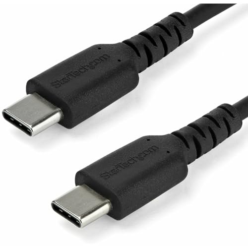 StarTech.com USB C Kabel (1m, hochwertiges USB 2.0 Typ-C Datenübertragungs- und Ladekabel, St/St) Schwarz von StarTech.com