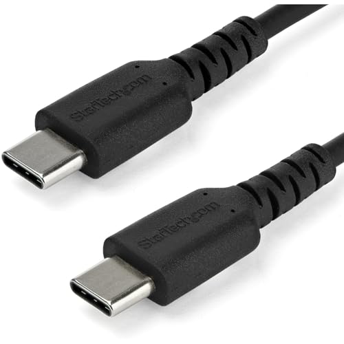 StarTech.com USB C Kabel (2m, hochwertiges USB 2.0 Typ-C Datenübertragungs- und Ladekabel, St/St) Schwarz von StarTech.com