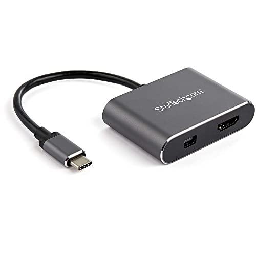 StarTech.com USB-C-Multiport Adapter (4K 60Hz UHD, 2-in-1 USB Typ C auf HDMI/mDP Display oder Monitor) von StarTech.com