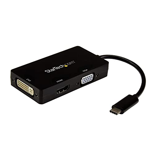 StarTech.com USB-C Multiport Adapter - 4K 30 Hz - USB C auf HDMI / DVI / VGA - USB Type C Adapter - USB-C Dongle - USB C Hub von StarTech.com