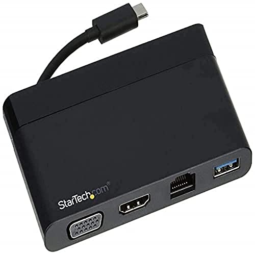 StarTech.com USB C Multiport Adapter mit HDMI und VGA - Mac / Windows / Chrome - 4K - 1x USB-A Port - GbE - Mobiler USB-C Adapter von StarTech.com