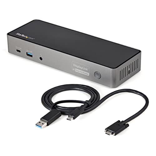 StarTech.com USB-C USB-A Dock - Hybrid Universal Triple Monitor Laptop Docking Station DP & HDMI 4K 60 Hz - 85W PD, GbE (DK31C3HDPDUE) von StarTech.com