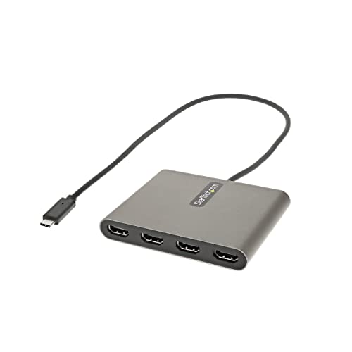 StarTech.com USB-C auf 4x HDMI Adapter - Externe Video- und Grafikkarte - USB Type-C auf Quad HDMI Display Adapter Dongle - 1080p 60Hz - Multi Monitor Splitter - Windows (USBC2HD4) von StarTech.com