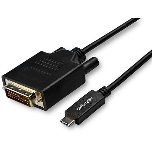 StarTech.com USB-C auf DVI Kabel - USB 3.1 Typ C zu DVI - Monitorkabel - 1920 x 1200 - schwarz von StarTech.com