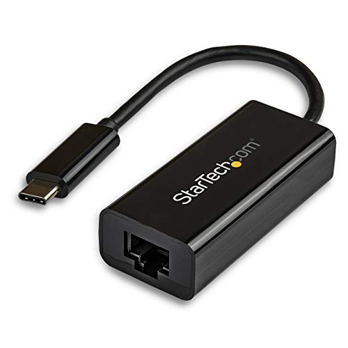 StarTech.com USB-C auf Gigabit Ethernet Adapter - Schwarz - Thunderbolt 3 kompatibel - Windows & Mac - RJ45 LAN Netzwerkkonverter (US1GC30B) von StarTech.com