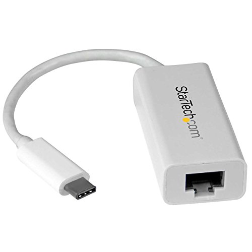 StarTech.com USB-C auf Gigabit Ethernet Adapter - Weiß - Thunderbolt 3 kompatibel - Windows & Mac - RJ45 LAN Netzwerkkonverter (US1GC30W) von StarTech.com