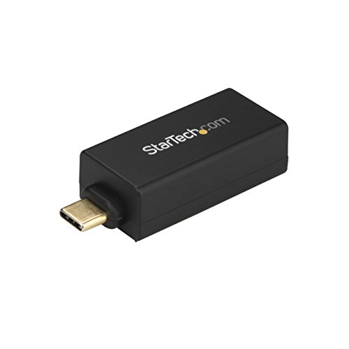 StarTech.com USB-C auf Gigabit Netzwerk Adapter - USB 3.0/USB 3.1 Typ-C 1Gbit/s NIC/Netzwerkadapter - USB-C/TB3 auf 1GbE RJ45/LAN - Windows, MacOS, Chromebook kompatibel - Schwarz (US1GC30DB) von StarTech.com