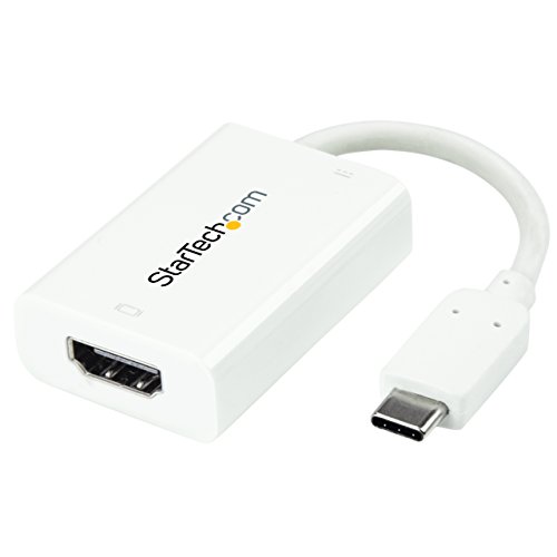 StarTech.com USB-C auf HDMI Adapter mit USB Stromversorgung - USB Typ C zu HDMI Konverter für Computer mit USB C - 4K 60Hz - Weiß von StarTech.com