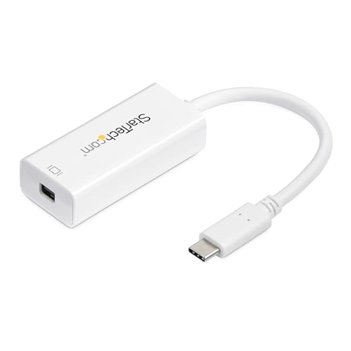 StarTech.com USB-C auf Mini DisplayPort Adapter - 4K 60Hz - Weiß - USB 3.1 Typ-C auf Mini DP Adapter - Verbesserte Version ist CDP2MDPEC (CDP2MDP) von StarTech.com