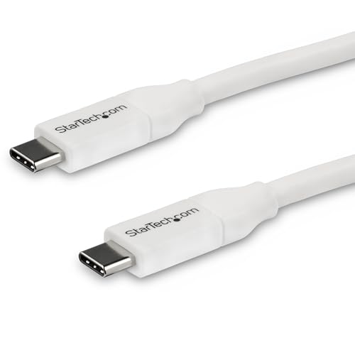 StarTech.com USB-C auf USB-C Kabel mit 5A Power Delivery - 4m - Weiss - ST/ST - USB 2.0 - USB-IF zertifiziert - USB Typ C Kabel (USB2C5C4MW) von StarTech.com