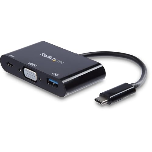 StarTech.com USB-C auf VGA Multifunktions-Adapter mit USB-A Port und Power Delivery - USB Typ C zu VGA - USB C Laptop Adapter von StarTech.com