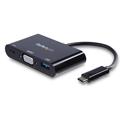 StarTech.com USB-C auf VGA Multifunktions-Adapter mit USB-A Port und Power Delivery - USB Typ C zu VGA - USB C Laptop Adapter von StarTech.com