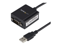 StarTech.com USB auf Seriell Adapter - 1 Anschluss - Stromversorgung über USB - FTDI USB UART Chip - DB9 (9-polig) - USB auf RS232 Adapter, DB-9, USB 2.0 A, 0,2 m, Schwarz von StarTech.com