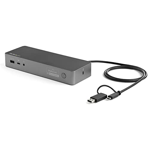 StarTech.com Universale Laptop Dockingstation, Hybrid USB-C & USB-A Dock, Dual 4K DP/HDMI, 100W, Mac/Windows/Chrome von StarTech.com