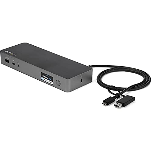 StarTech.com Universale Laptop Dockingstation, Hybrid USB-C & USB-A Dock, Dual 4K DP/HDMI, 60W, Mac/Windows/Chrome von StarTech.com