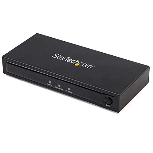 StarTech.com VID2HDCON2 S-Video oder Composite zu HDMI Konverter mit Audio (720p, NTSC & PAL, HDMI Upscaler, Mac & Windows) von StarTech.com
