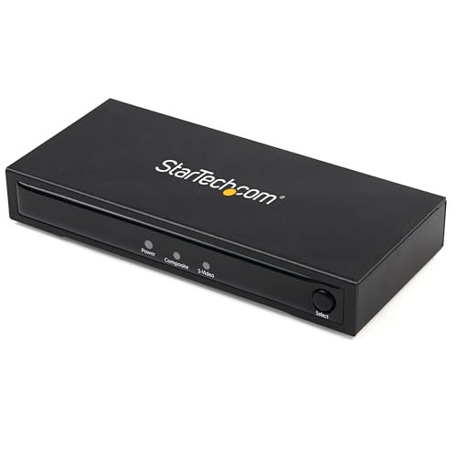 StarTech.com VID2HDCON2 S-Video oder Composite zu HDMI Konverter mit Audio (720p, NTSC & PAL, HDMI Upscaler, Mac & Windows) von StarTech.com