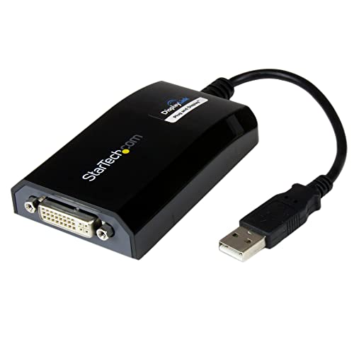 StarTech.com externe USB auf DVI-Grafikkarte - Dual-Monitor-Adapter - Multi-Monitor-Adapter - USB 2.0 zu DVI - USB DVI Adapter - USB-Grafikkarte (USB2DVIPRO2) von StarTech.com