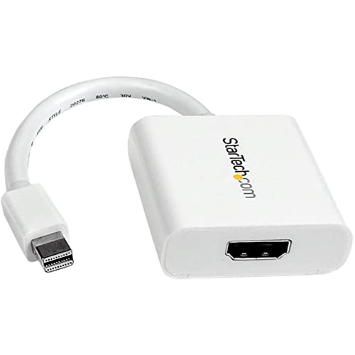 Startech.com Mini-DisplayPort-auf-HDMI-Adapter- 1920 x 1200 – Weiß Mini-DisplayPort-Adapter (mDP auf HDMI) Stecker/Buchse - HDMI-Konverter - Monitoradapter - Dongle (MDP2HDW) von StarTech.com