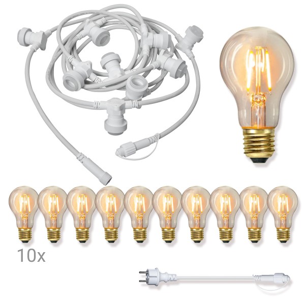 Komplettset CONNECTA WHITE - Lichterkette 7,35m+5m Zuleitung - 10 x... Komplettset CONNECTA WHITE - Lichterkette 7,35m+5m Zuleitung - 10 x... von StarTrading