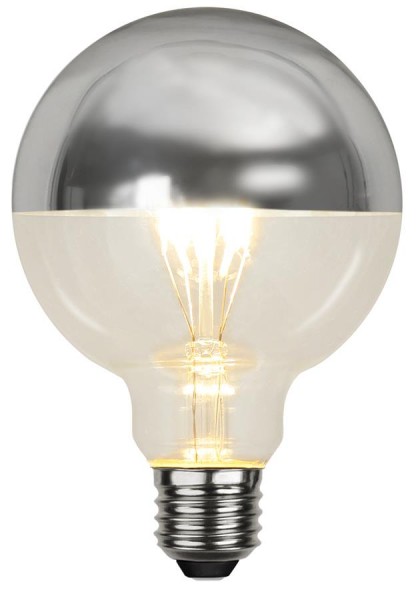 LED GLOBE FILA TOP COATED silber G95 - E27 - 4W - WW 2700K - 330lm ... von StarTrading