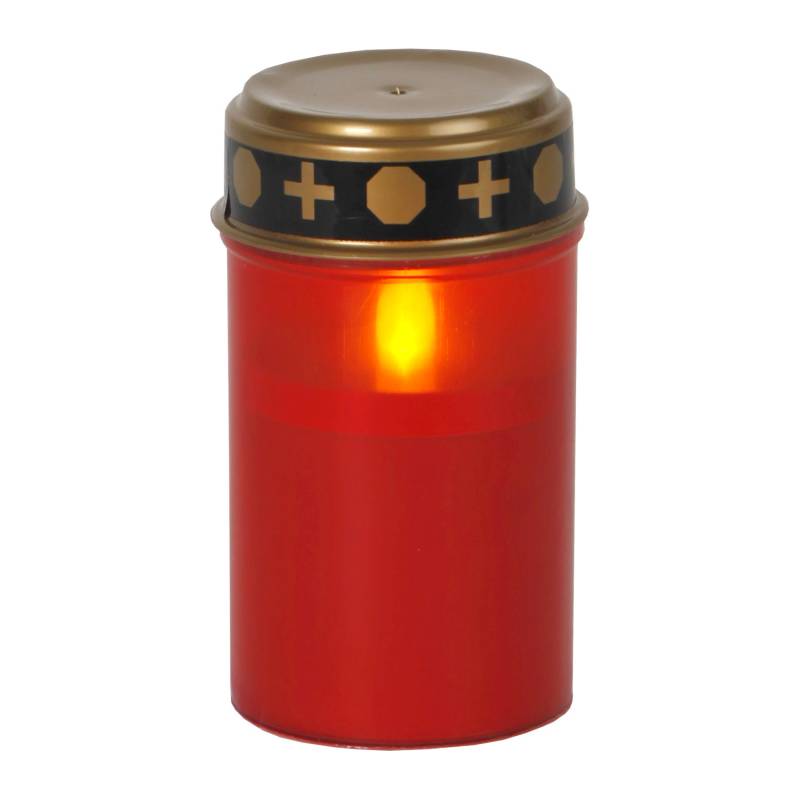LED Grablicht - Grabkerze - gelbe LED - H: 12cm - Timer - für Außen... von StarTrading