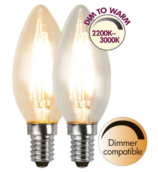 LED Kerzenlampe FILA C35 - E14 - 4W - dimm-to-warm 3-2200K - 320lm ... LED Kerzenlampe FILA C35 - E14 - 4W - dimm-to-warm 3-2200K - 320lm ... von StarTrading