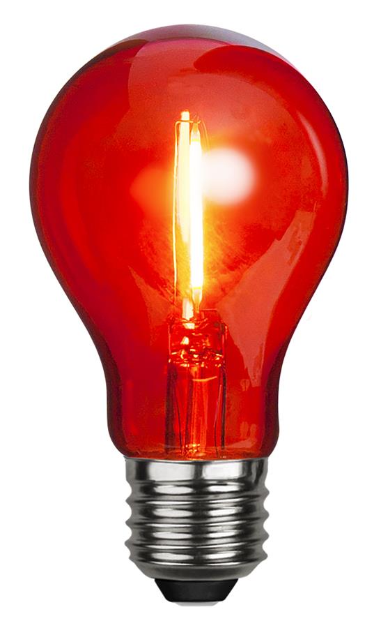 LED Leuchtmittel DEKOPARTY rot - klar - A60 - E27 - 1W - 26lm von StarTrading