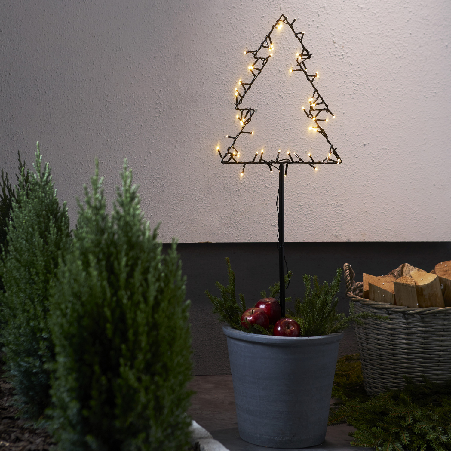 LED Lichterbaum Spiky - stehend - H: 90cm - 60 warmweiße LED - Time... von StarTrading