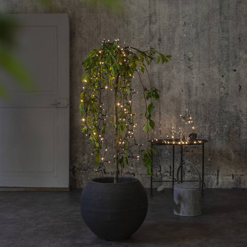 LED Lichterkette - AKKU - 80 warmweiße LED -  5,6m -  Batterie - Timer - für Außen - schwarz von StarTrading