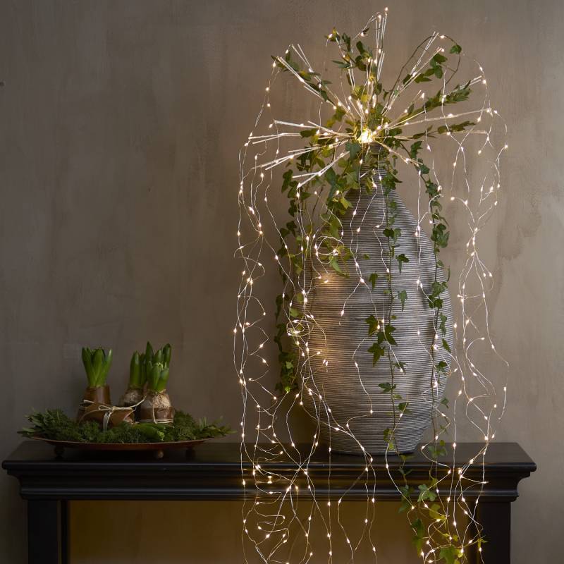 LED Lichtervorhang - Lichterschmuck - Lichterbouquet - 20 Stränge - 600 LED - H: 3,2m D: 45cm von StarTrading