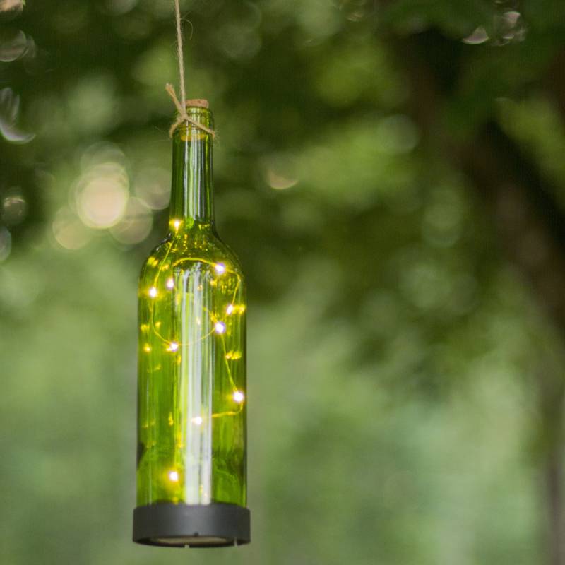LED Solar Flaschenpost grün - 10 warmweiße LED - H: 31cm - D: 7,5cm... von StarTrading