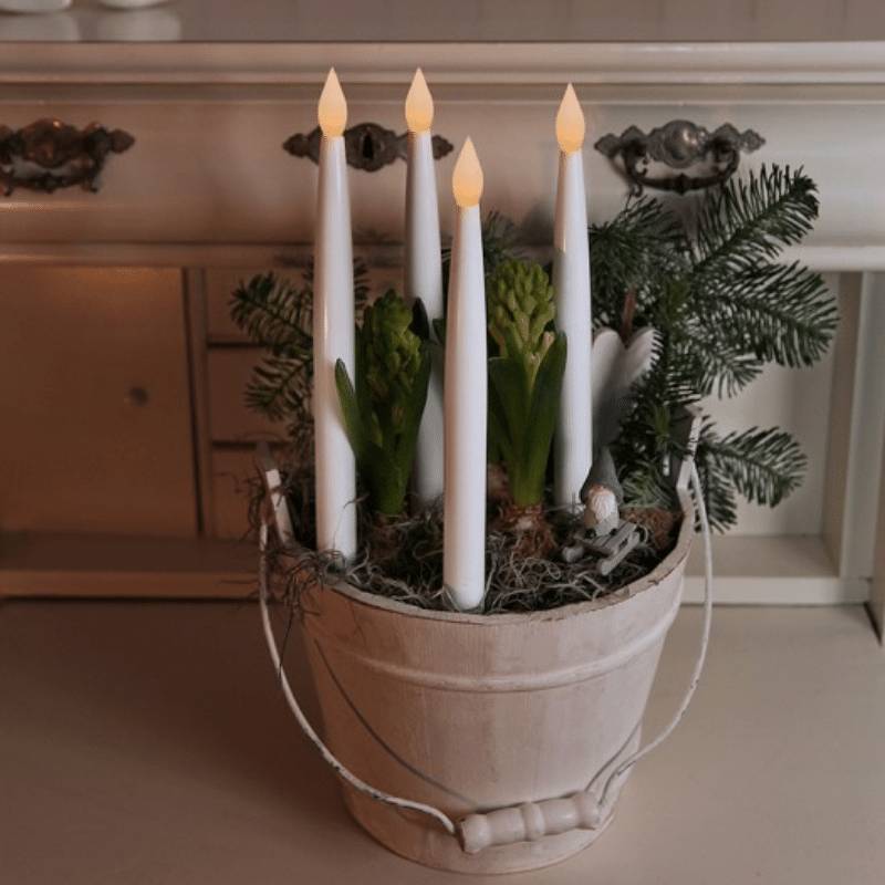 LED-Stabkerze "Paulina"- flackernde LED - H: 28cm - Batteriebetrieb... von StarTrading
