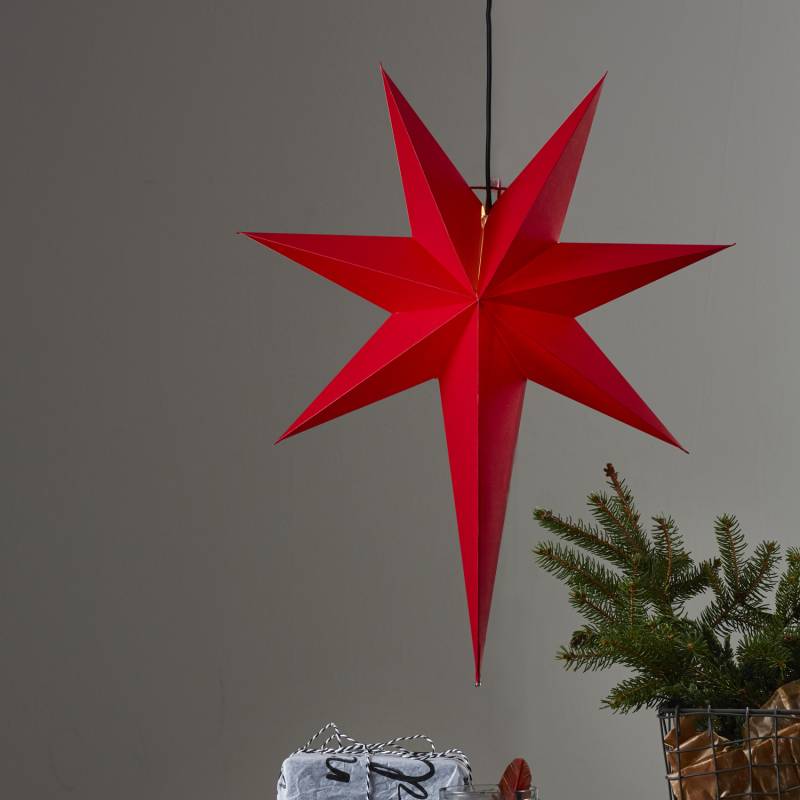 Papierstern Rozen - hängend - 7-zackig - D: 55cm, H: 65cm - inkl. E... von StarTrading