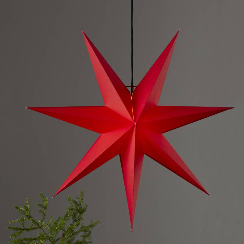Papierstern Rozen - hängend - 7-zackig - D: 70cm - inkl. E14 Fassun... von StarTrading