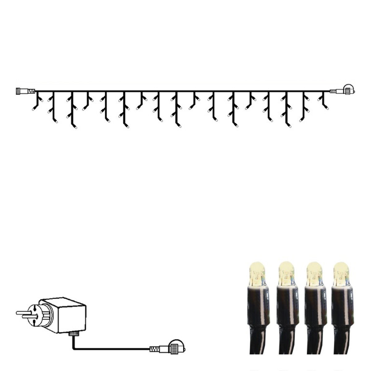 System 24 Starterset - LED Lichtervorhang Eisregen mit Trafo - Icic... System 24 Starterset - LED Lichtervorhang Eisregen mit Trafo - Icic... von StarTrading
