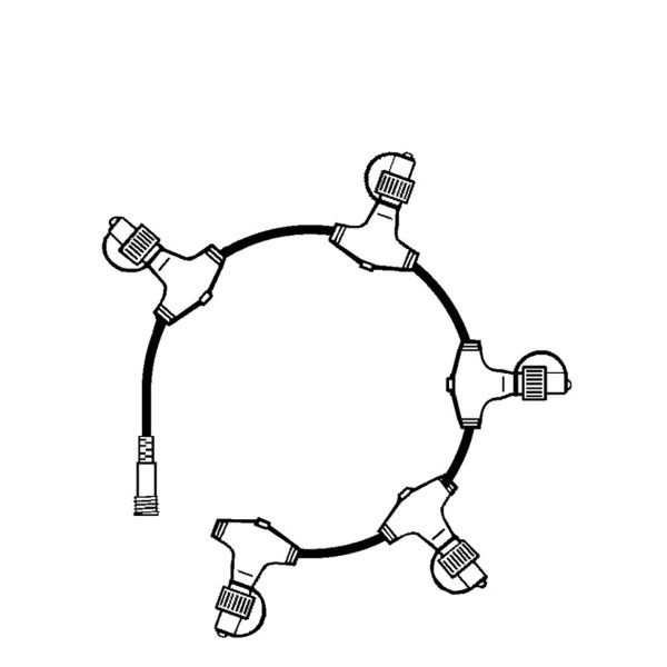System 24 Verteiler 5-fach - Soft-Ring - L: 0,7m - koppelbar - ohne... System 24 Verteiler 5-fach - Soft-Ring - L: 0,7m - koppelbar - ohne... von StarTrading