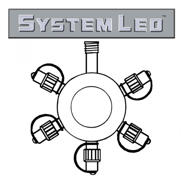 System LED Black | Verteiler | koppelbar | exkl. Trafo | 5-fach | Ring von StarTrading
