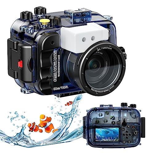 Seafrogs Wasserdichtes Kameragehäuse für Sony A6000 A6300 A6500, professionelle 40 m Unterwasser-Kameratasche, perfekt für Tauchbegeisterte, professionelle Fotos machen, Unterwasser-Schutzhüllen von Starbea