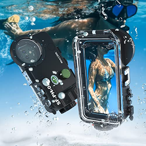 Starbea Unterwasser Handy Hülle wasserdichte Handyhülle für iPhone 14, 12/13 Pro 12/13 Pro Max, 12/13 Mini Waterproof Mobile Phone Case Zugriff auf Kamerasteuerung SFPH02 von Starbea