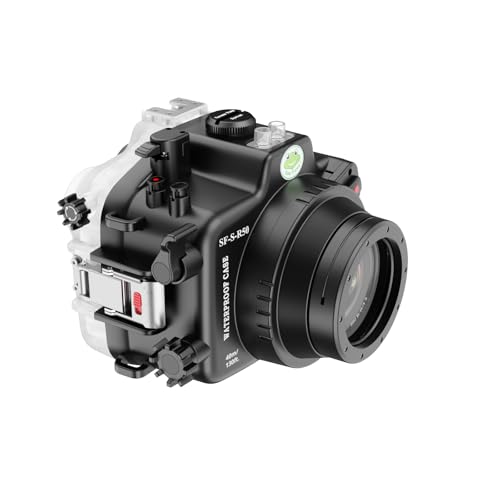 Wasserdichtes Unterwassergehäuse für Canon EOS R50 Kamera, IPX8 40 m Tauchgehäuse mit blendfreiem Glas und Full (EOS R50 60 mm FL60) von Starbea