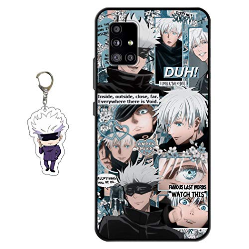 Hülle für Samsung Galaxy A51 Anime Handyhülle [Mit Schlüsselbund] Cartoons Silikon Sanft Bumper Case Hülle für Samsung Galaxy A51 von Staremeplz