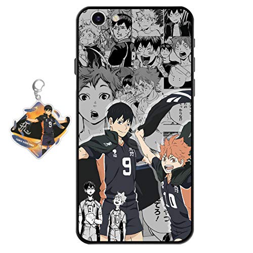 Hülle für iPhone 5s / iPhone SE Anime Handyhülle [Mit Schlüsselbund] Cartoons Volleyball Junior Silikon Sanft Bumper Case Hülle für iPhone 5s / iPhone SE von Staremeplz