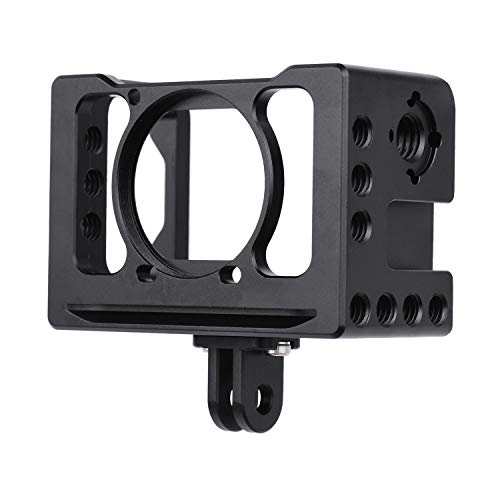 Staright Aluminiumlegierung Kamera Vlog Cage Schutzkamera Cage mit 1/4 3/8 Zoll Schraubenlöchern Kompatibel mit Sony RX0 II Digitalkamera Mikrofon Stativ Fülllicht von Staright