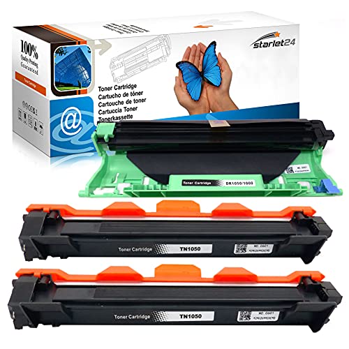 2 Toner + 1 Trommel kompatibel zu TN-1050 TN1050 für Brother DCP-1510 DCP-1610W DCP-1612W DCP-1512 für MFC-1910W MFC-1810 HL-1110 HL-1212W HL-1210W HL-1112 von Starlet24